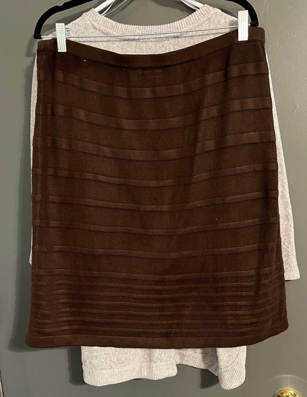 Brown Large Cato women’s sweater pencil skirt